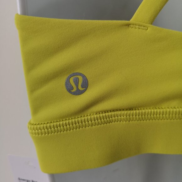 NWT LULULEMON YLSR Yellow LTWT Luxtreme Fabric B/C Cup All Sport Energy Bra 6 - Picture 5 of 7